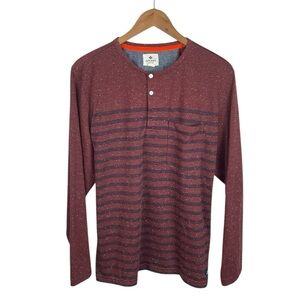 LS278 Sperry top cider preppy marled pocket, Henley LS T-shirt, XL ￼